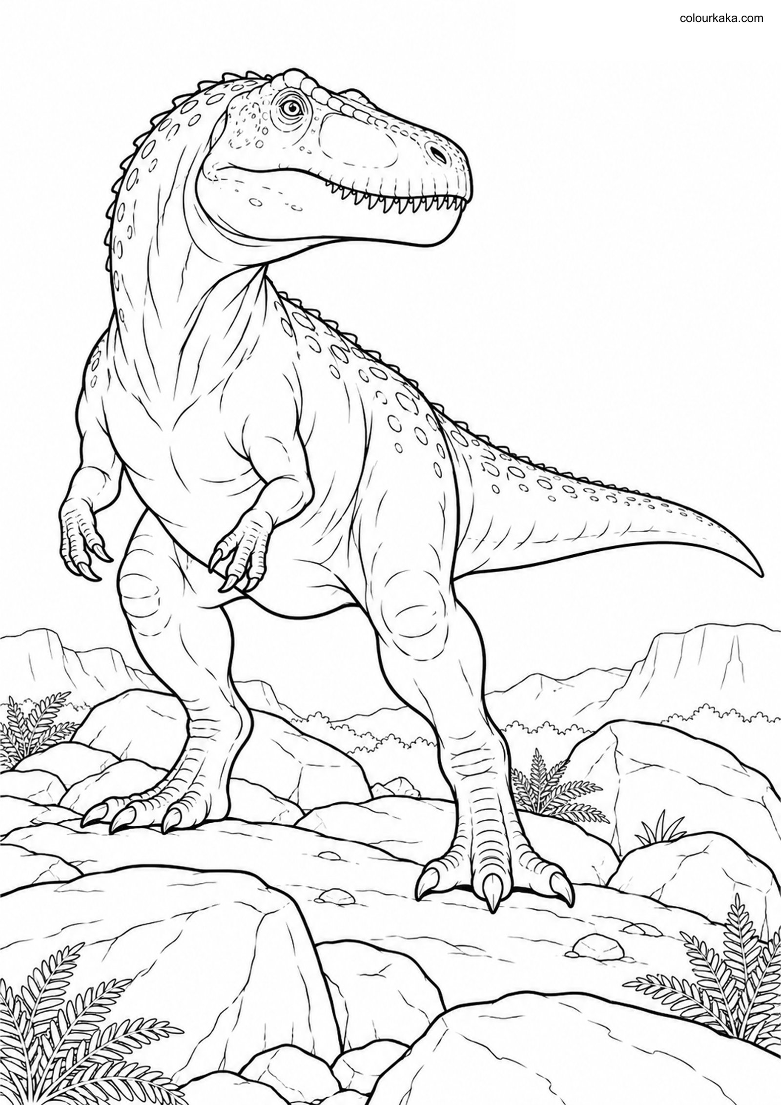 Torvosaurus Rocky Hill Colouring colouring page preview