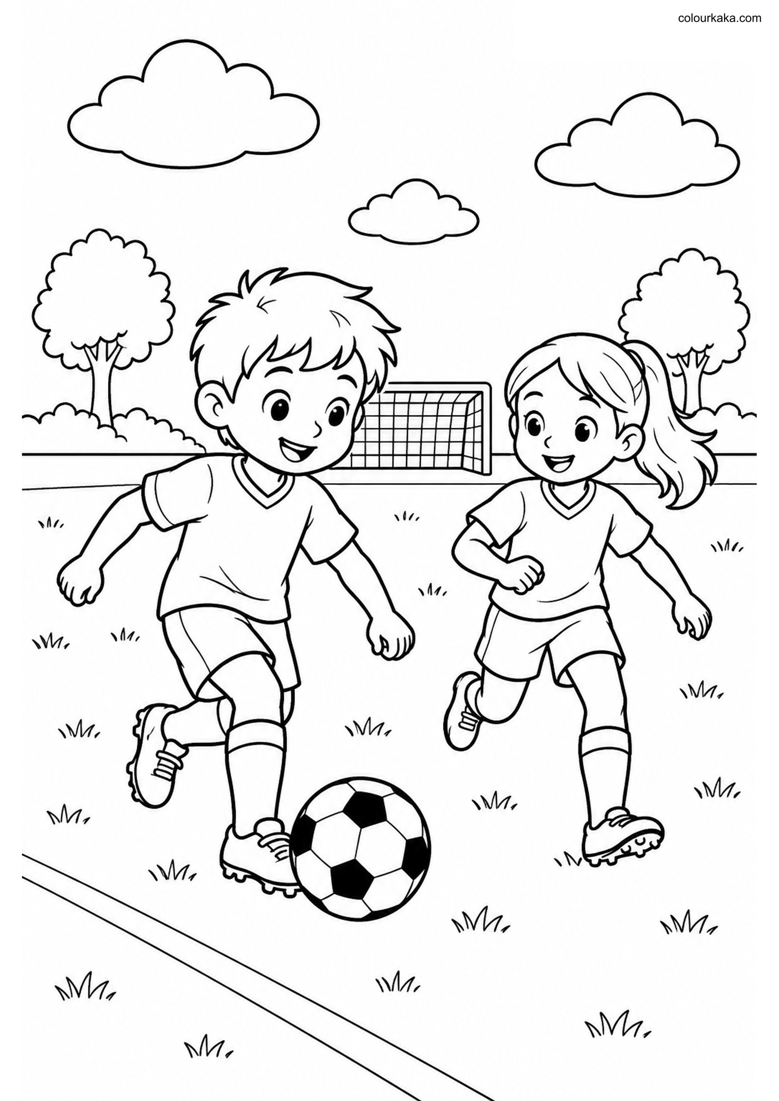 Football Colouring Page colouring page preview