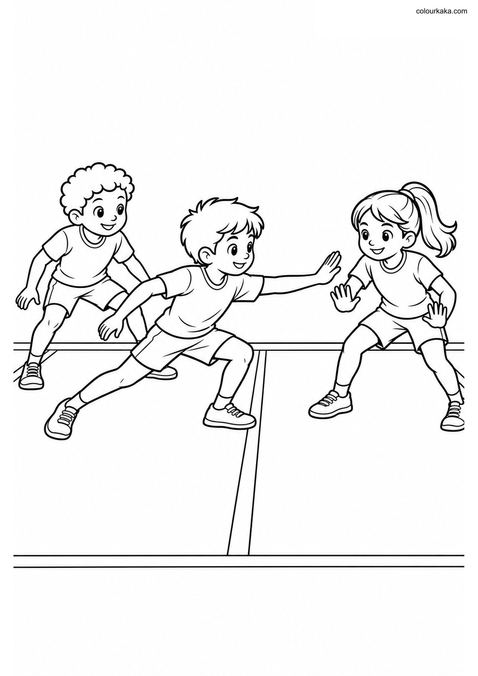 Kabaddi Colouring Page colouring page preview