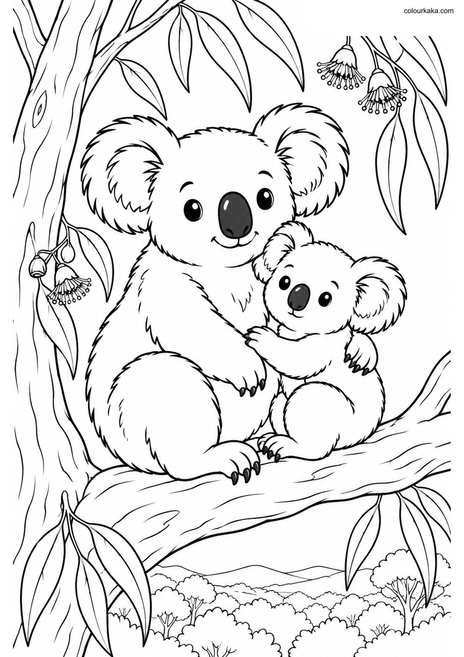 Koala Joey Colouring colouring page preview
