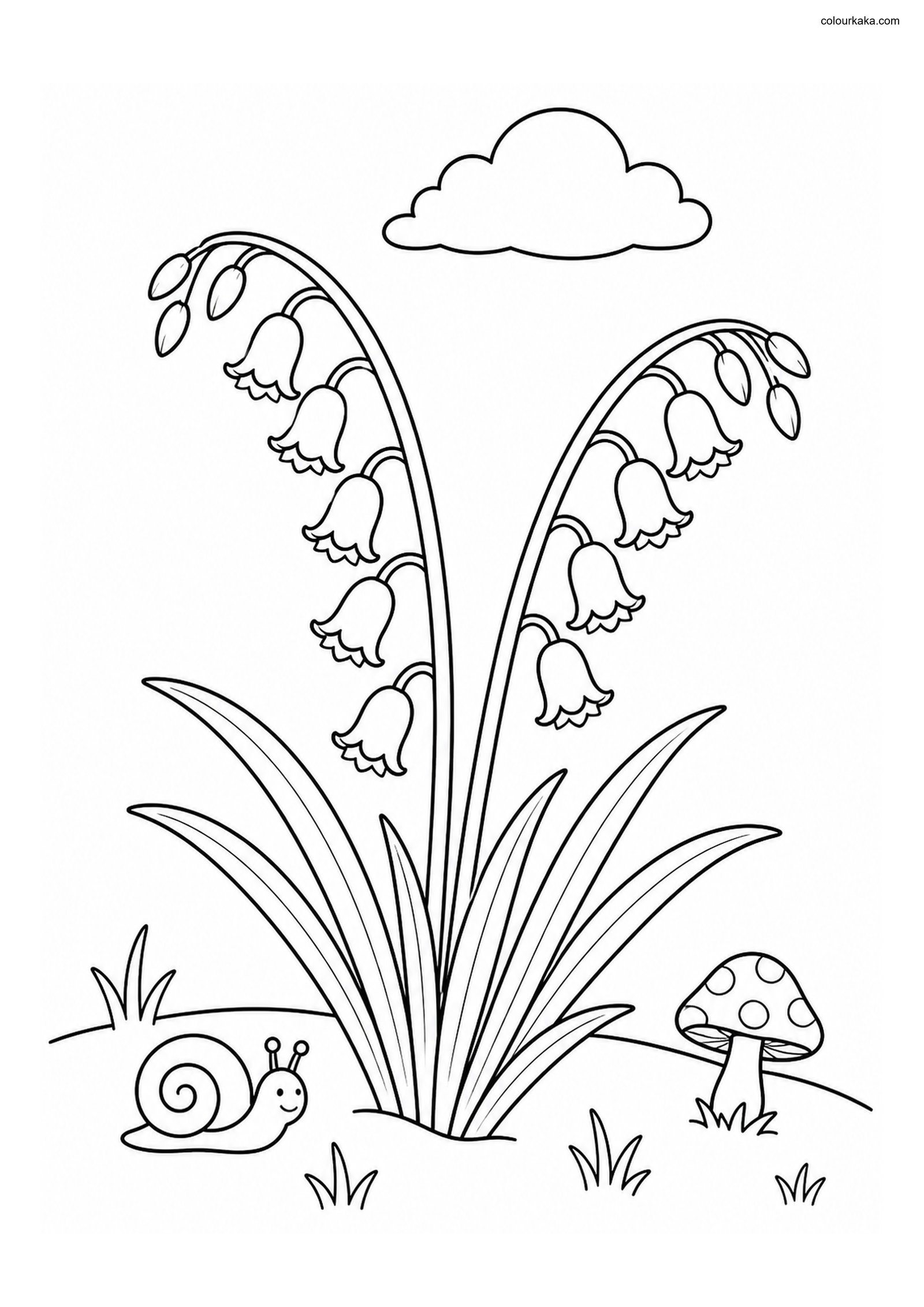 Bluebell Woodland Colouring colouring page preview