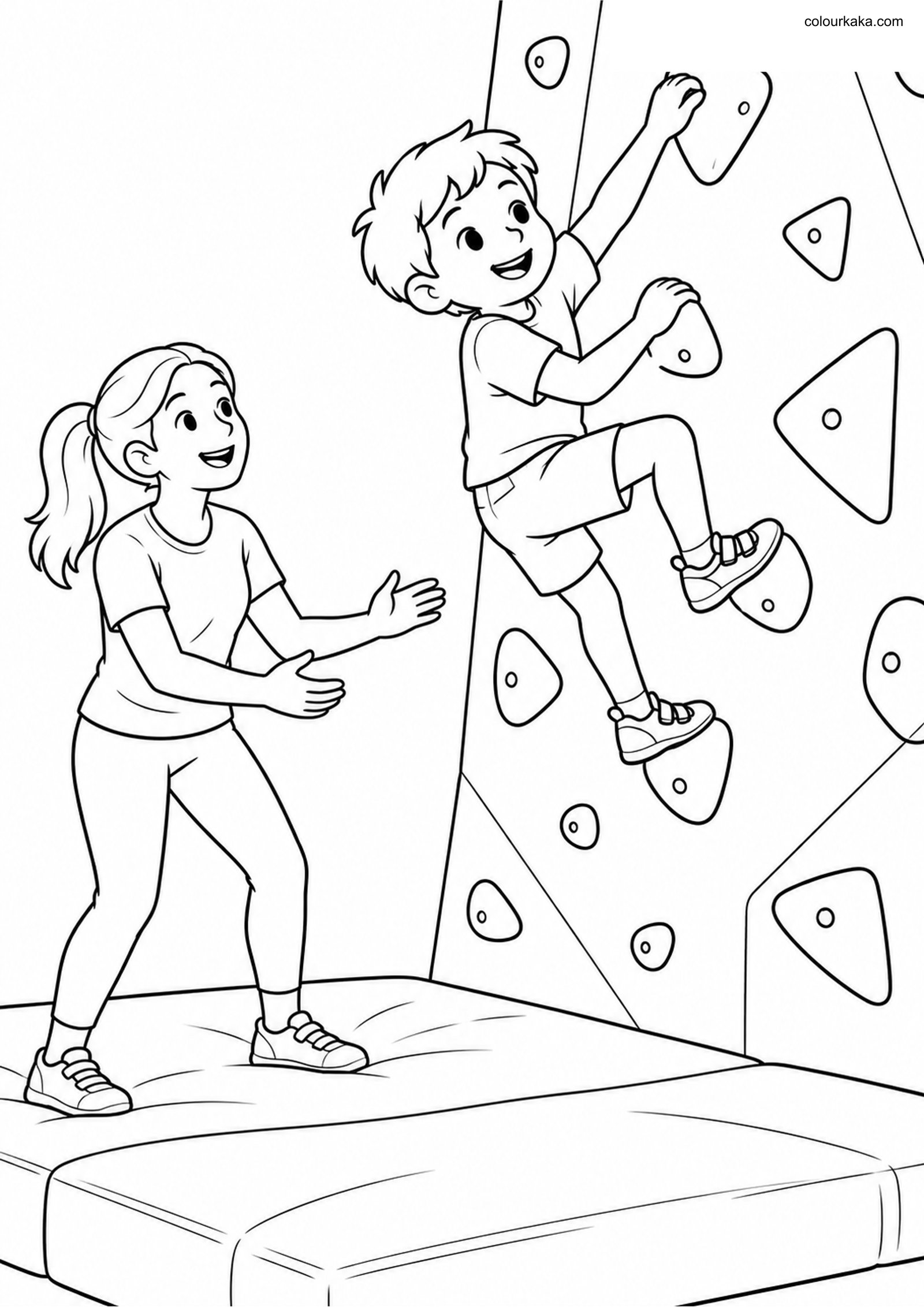 Sport Climbing Colouring Page colouring page preview