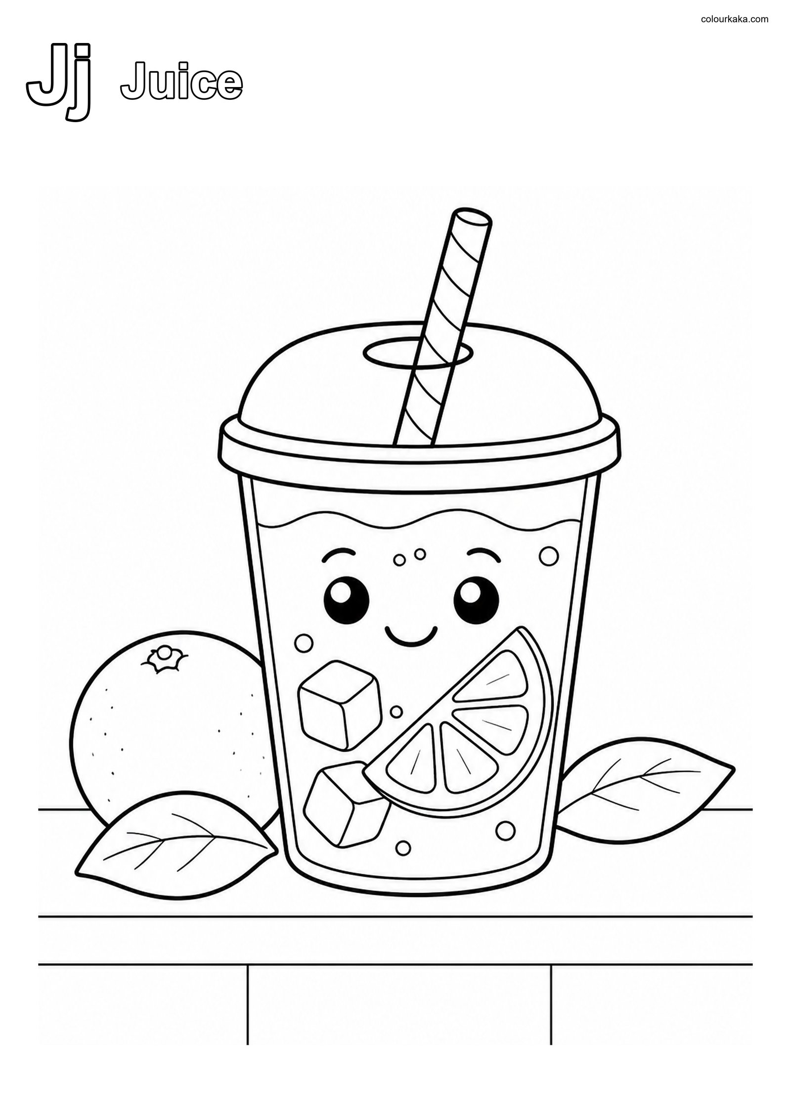 Jj Juice Alphabet Activity colouring page preview