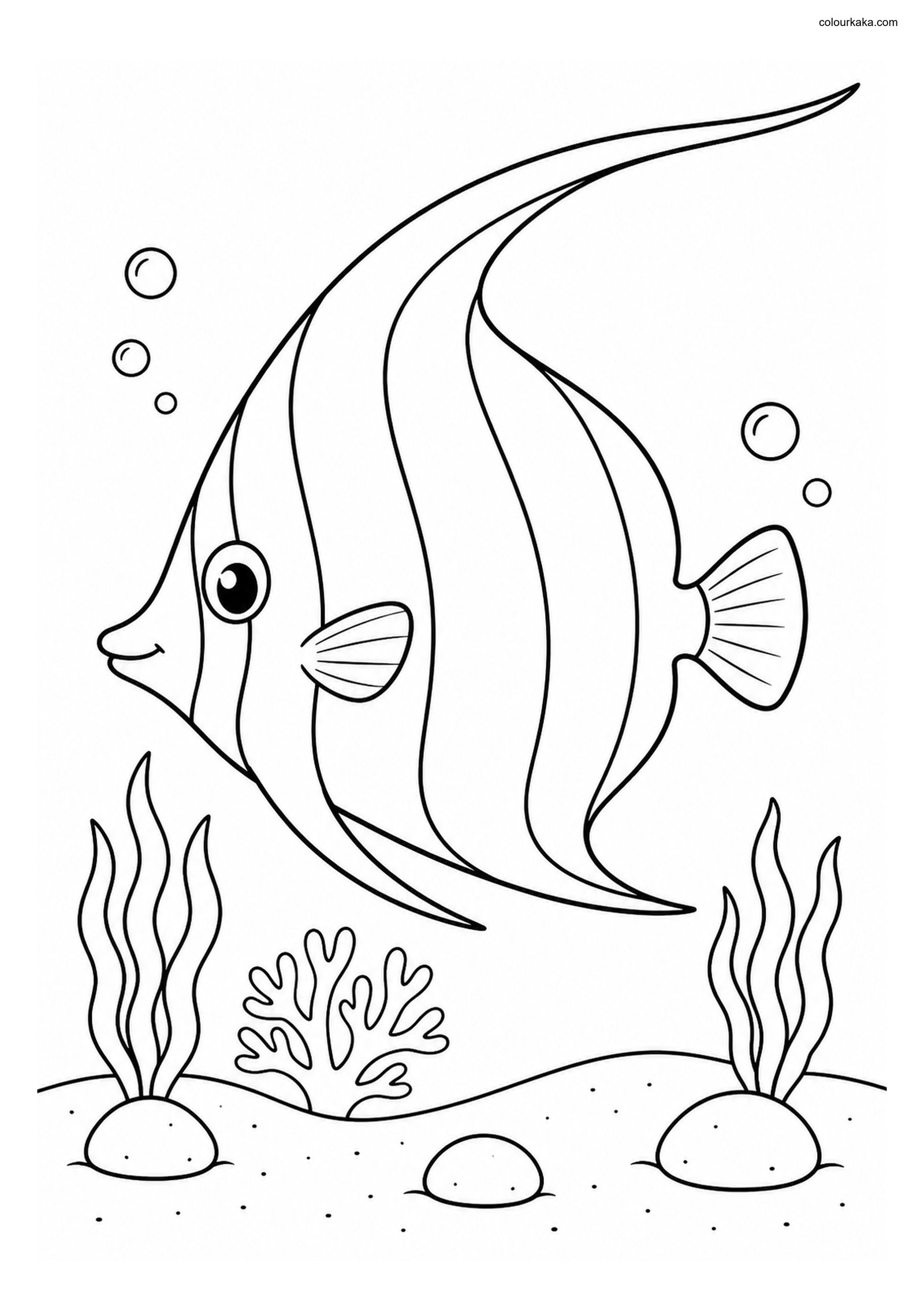 Moorish Idol Colouring Page colouring page preview