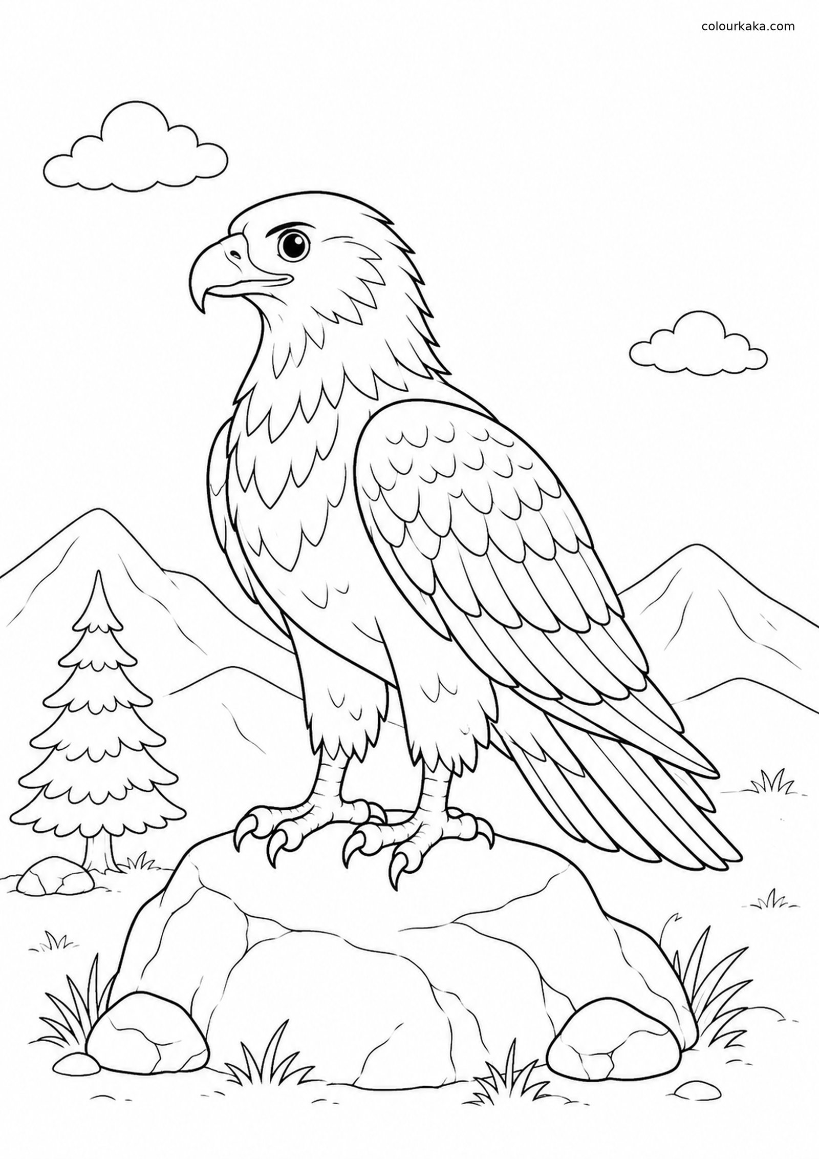 Golden Eagle colouring page preview