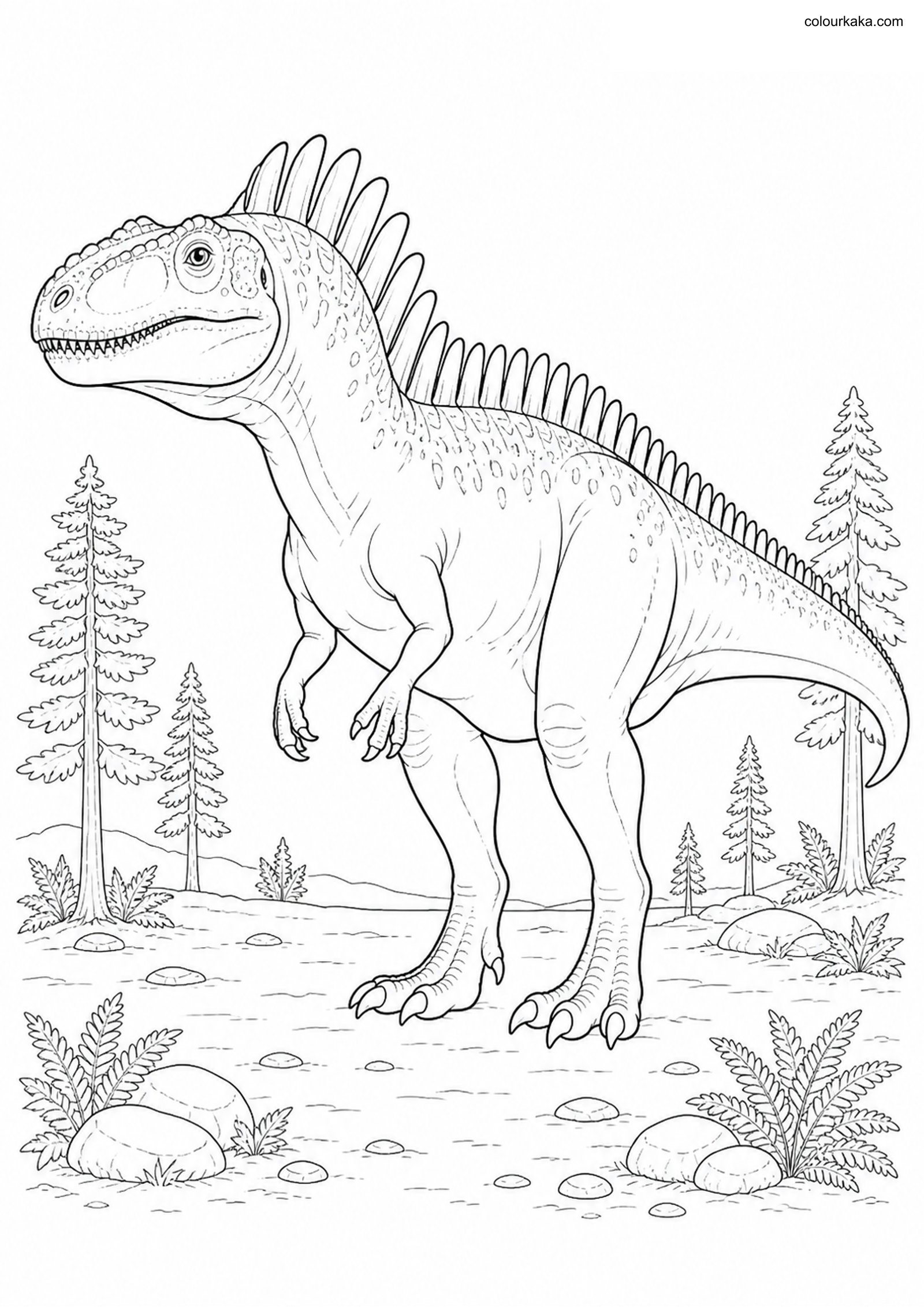 Acrocanthosaurus Colouring Page colouring page preview
