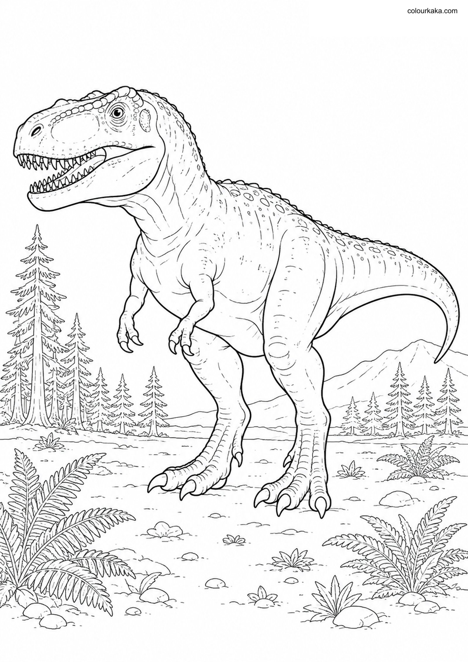 Albertosaurus Colouring Page colouring page preview