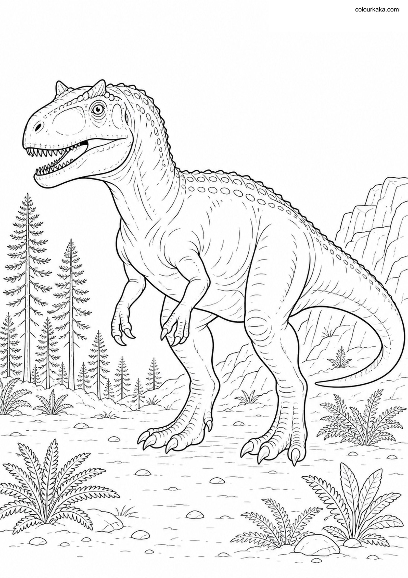 Allosaurus Colouring Page colouring page preview