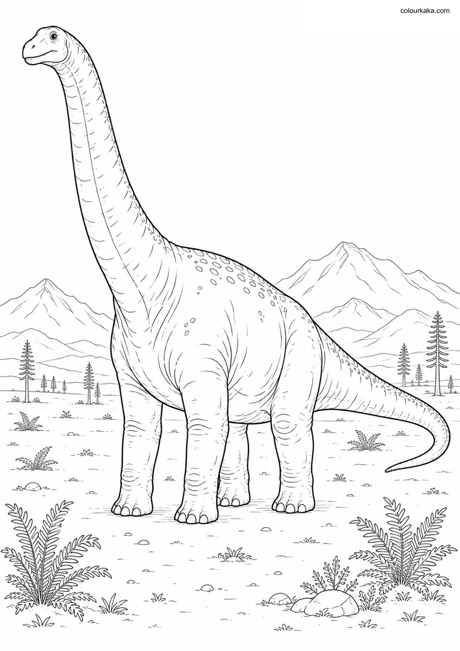 Argentinosaurus Colouring Page colouring page preview