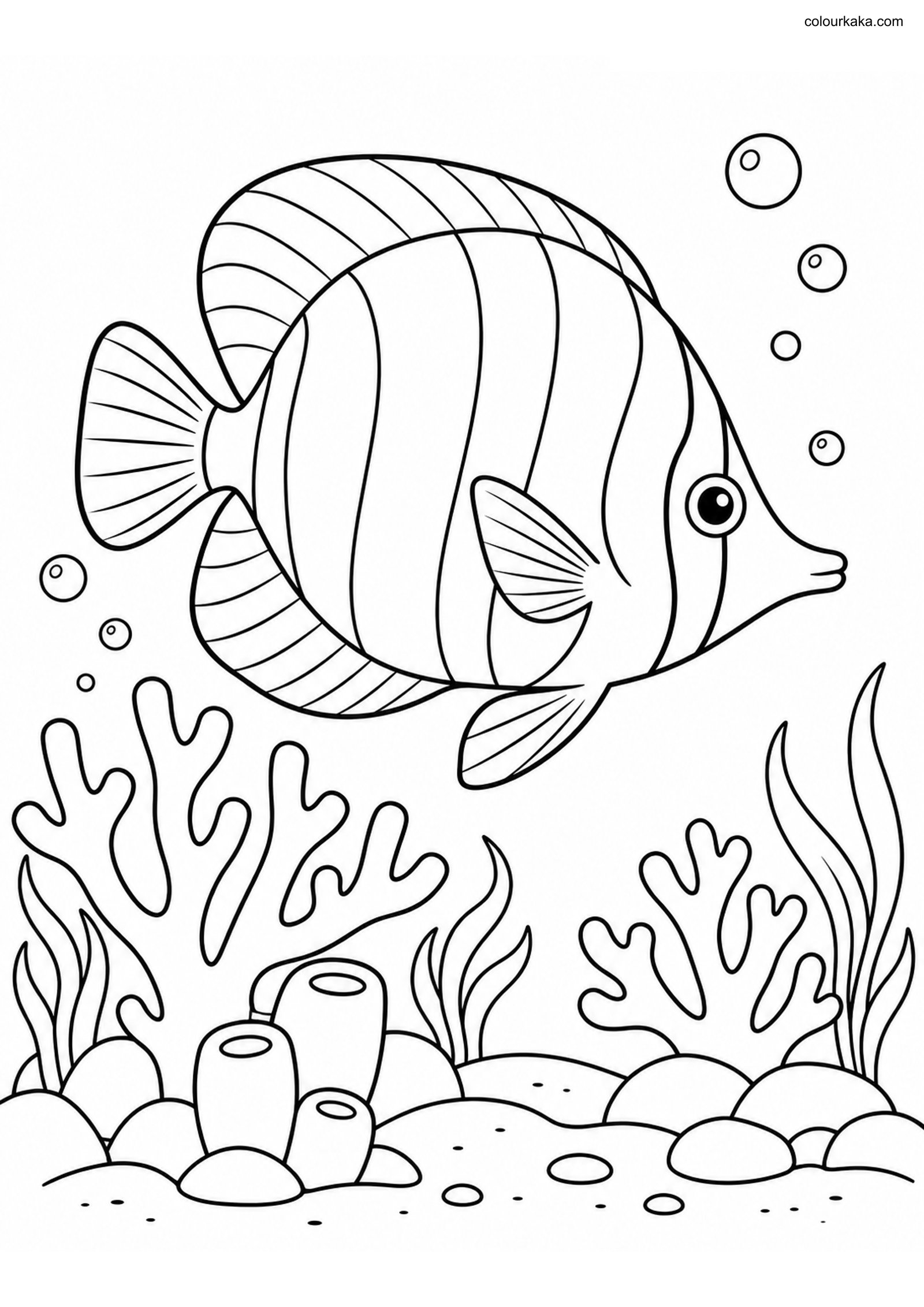 Butterflyfish Colouring Page colouring page preview