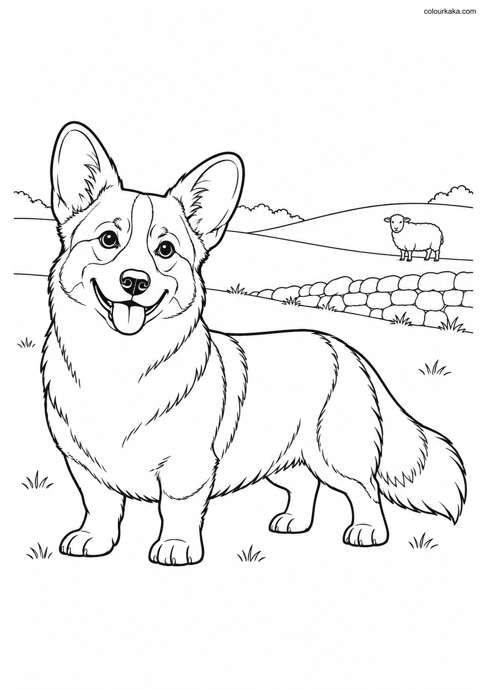 Cardigan Welsh Corgi Coloring colouring page preview