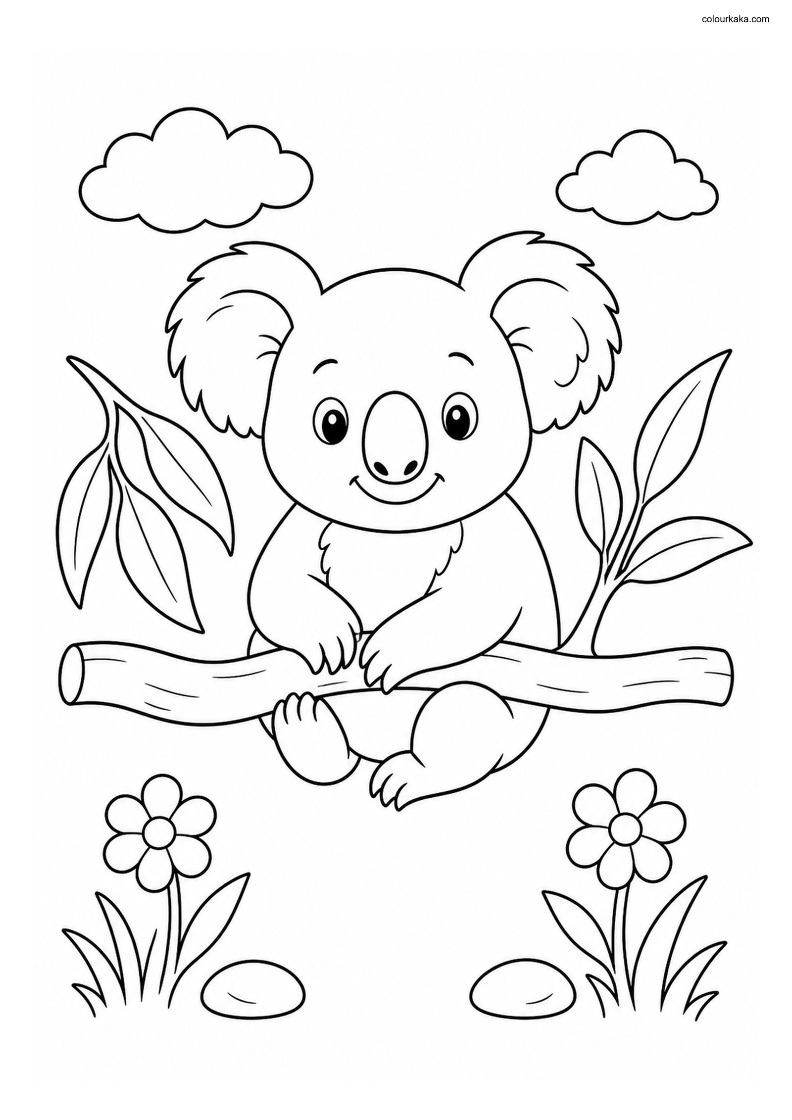Cute Koala colouring page preview