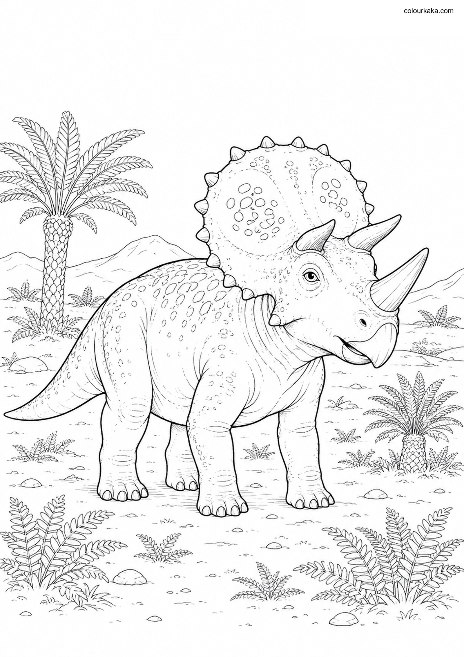 Centrosaurus Colouring Page colouring page preview