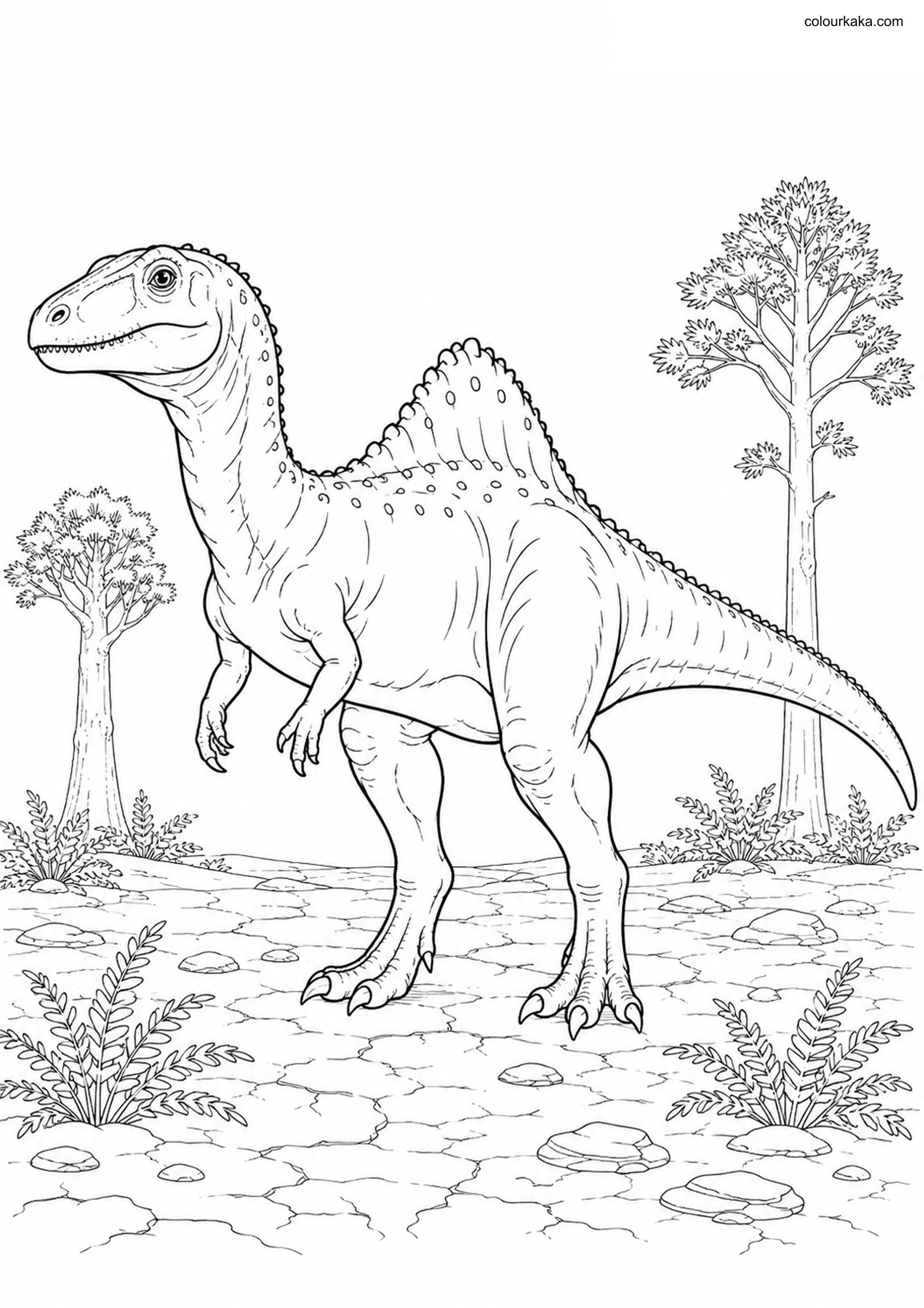 Concavenator Colouring Page colouring page preview