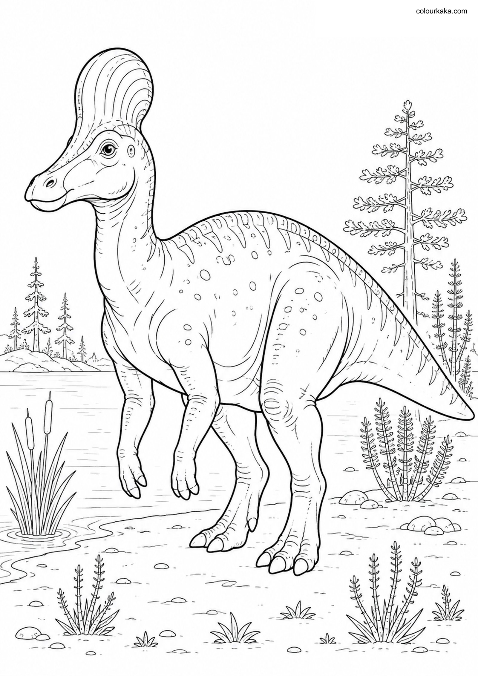Corythosaurus Colouring Page colouring page preview
