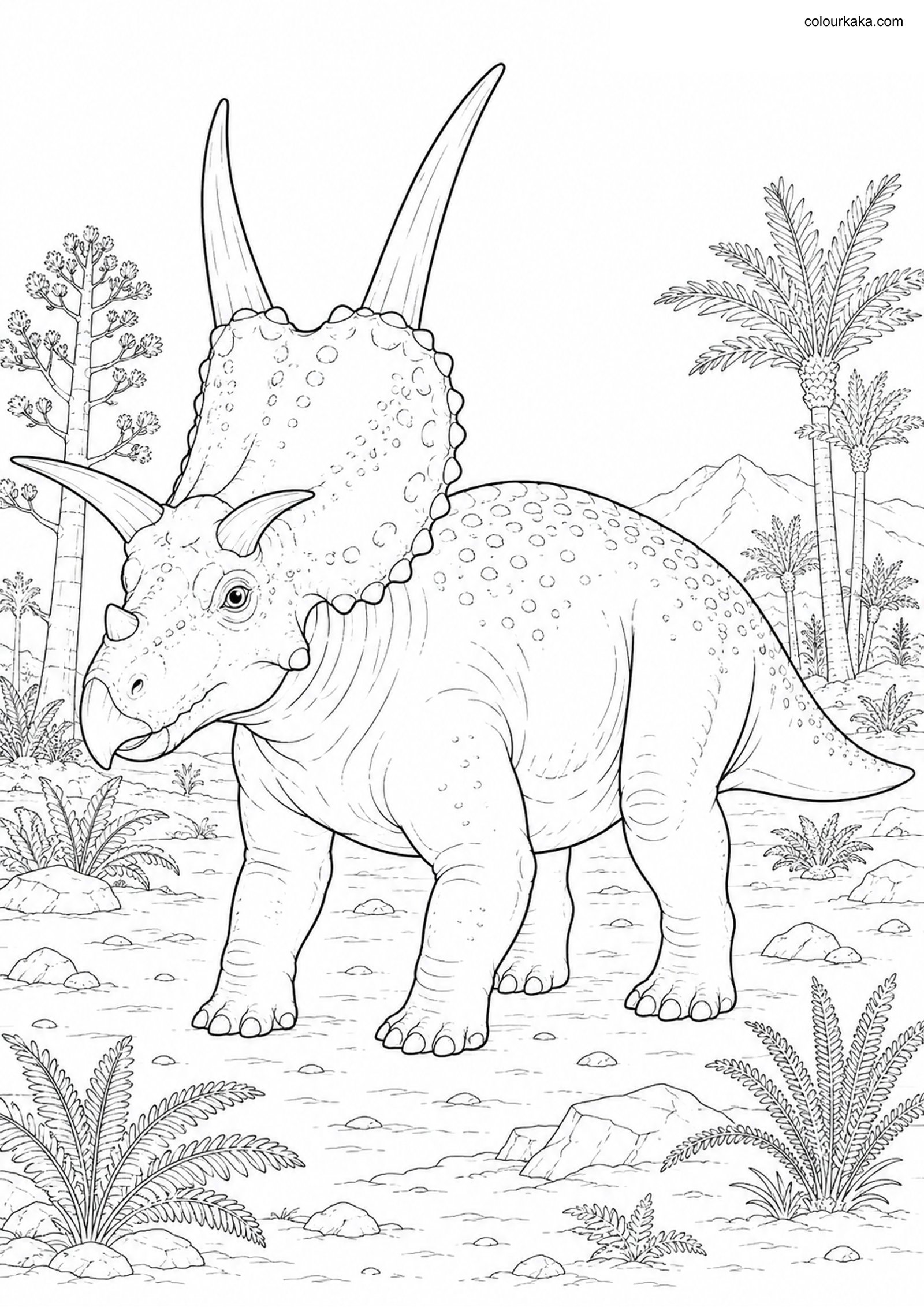 Diabloceratops Colouring Page colouring page preview
