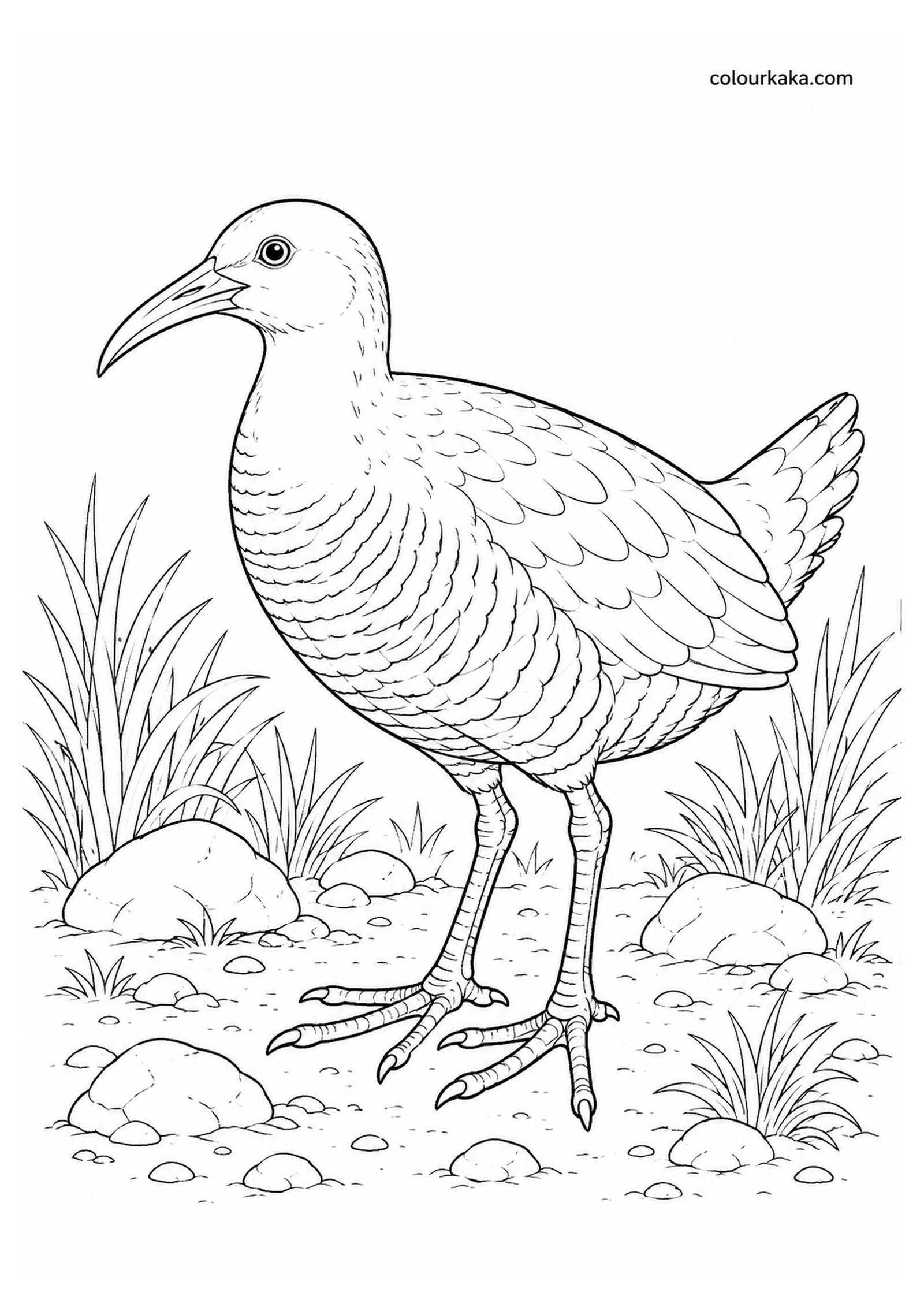 Dieffenbach’s Rail Colouring Page colouring page preview