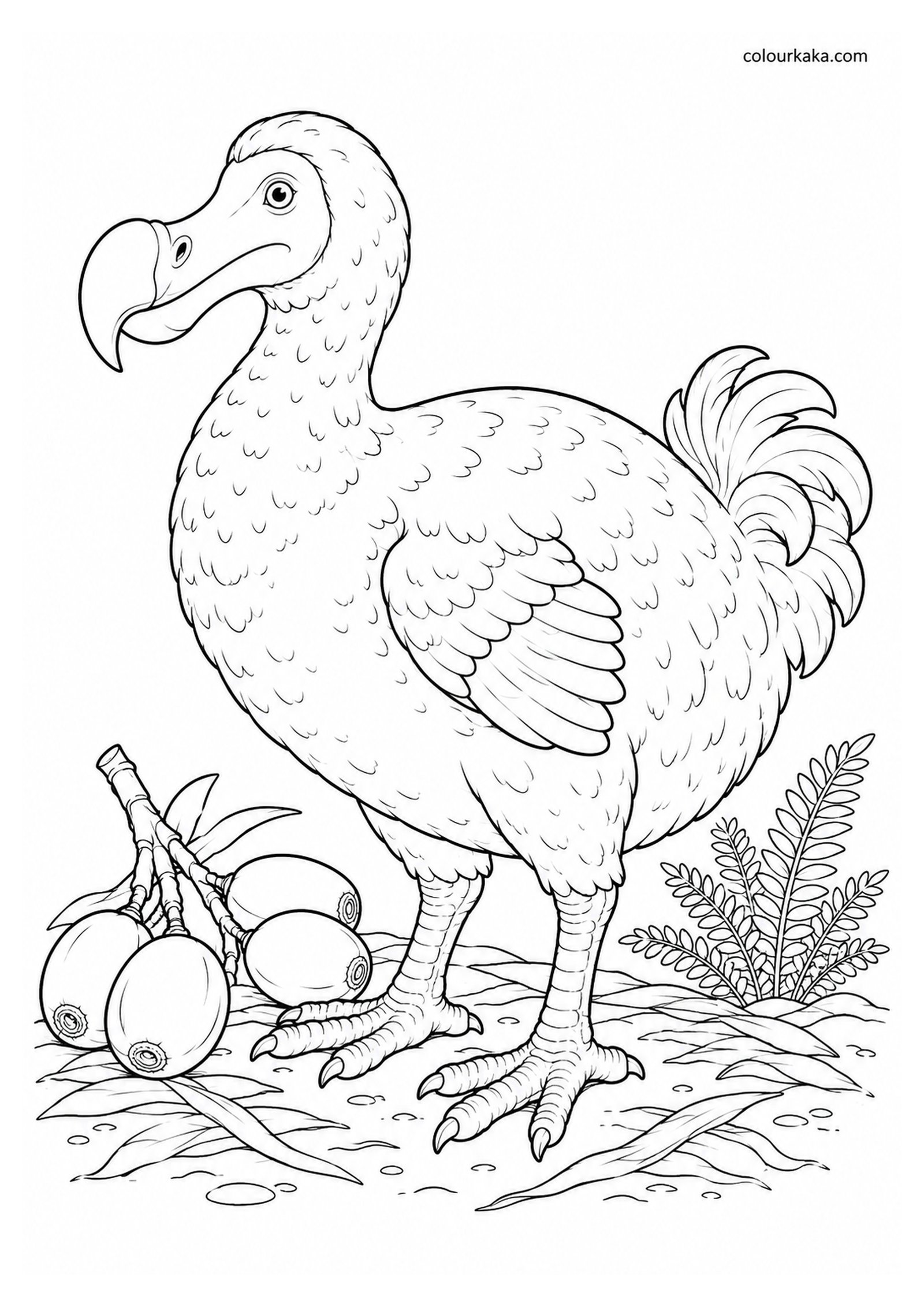 Dodo Colouring Page colouring page preview