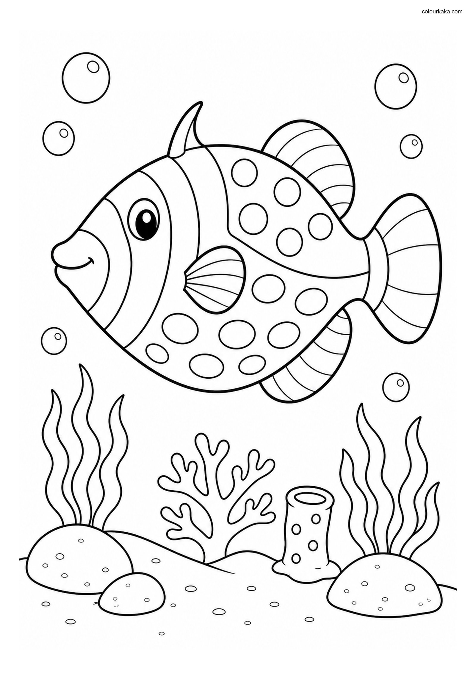 Clown Triggerfish Colouring Page colouring page preview