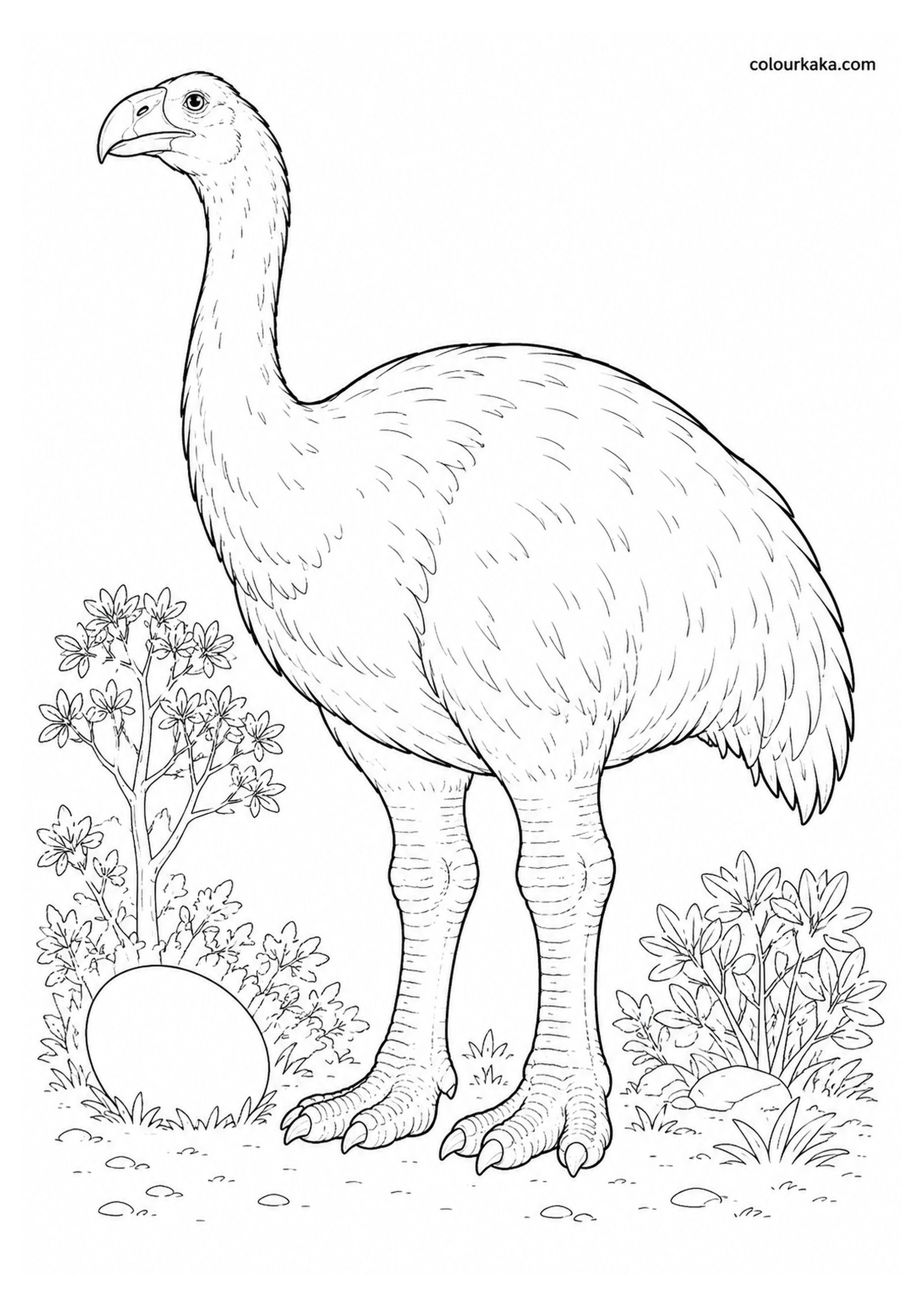 Elephant Bird Colouring Page colouring page preview