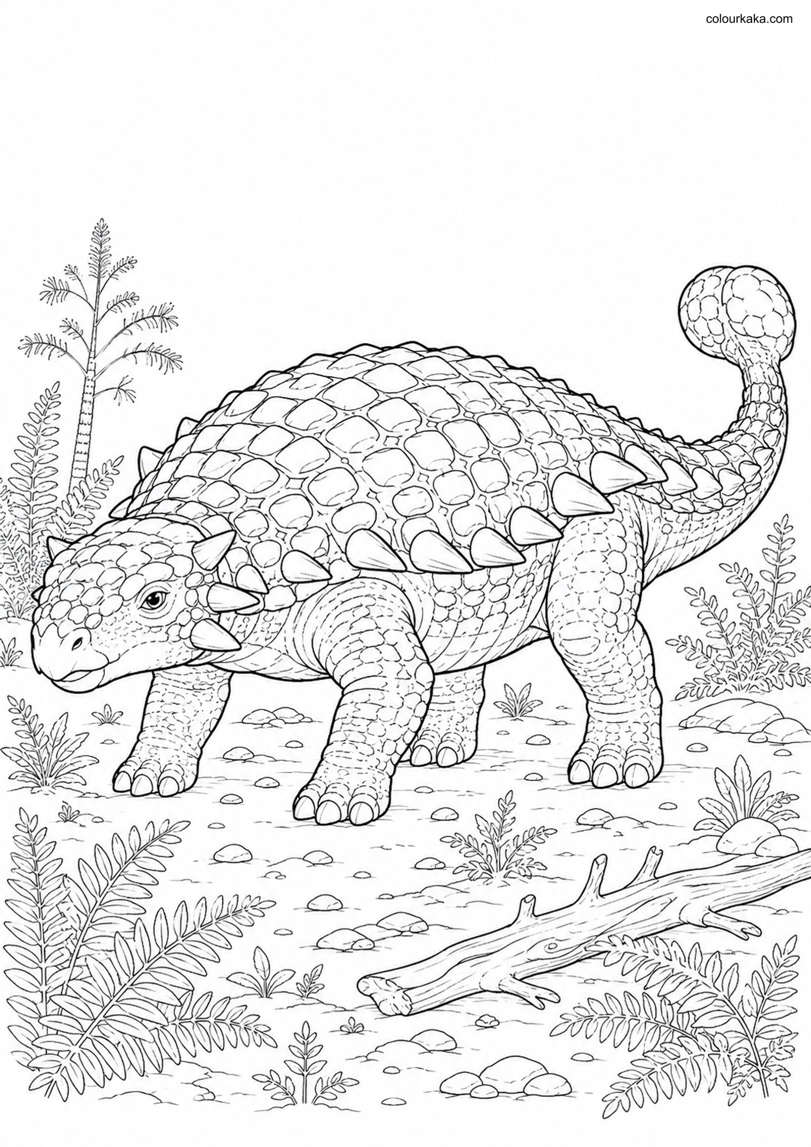 Euoplocephalus Colouring Page colouring page preview