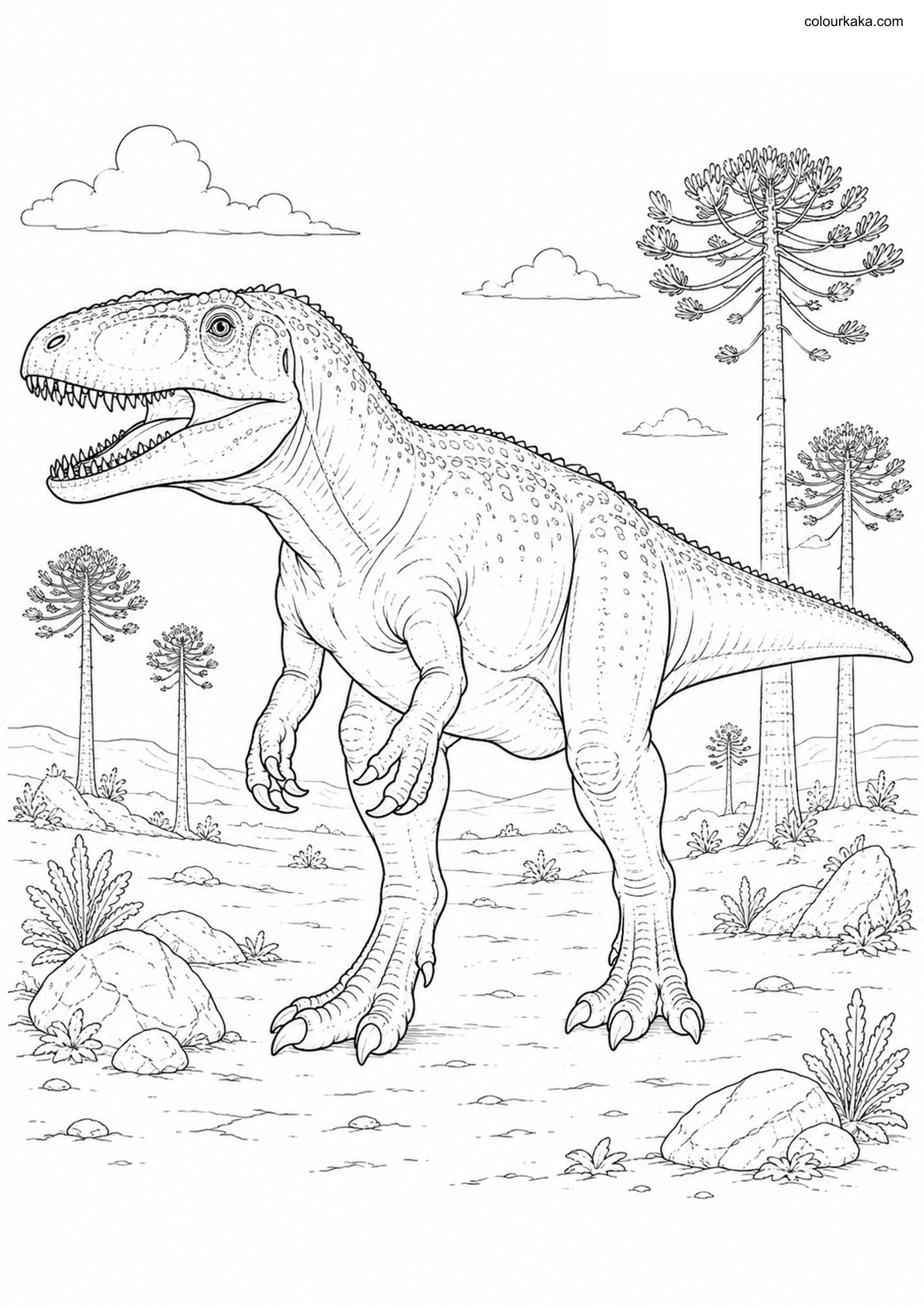 Giganotosaurus Colouring Page colouring page preview