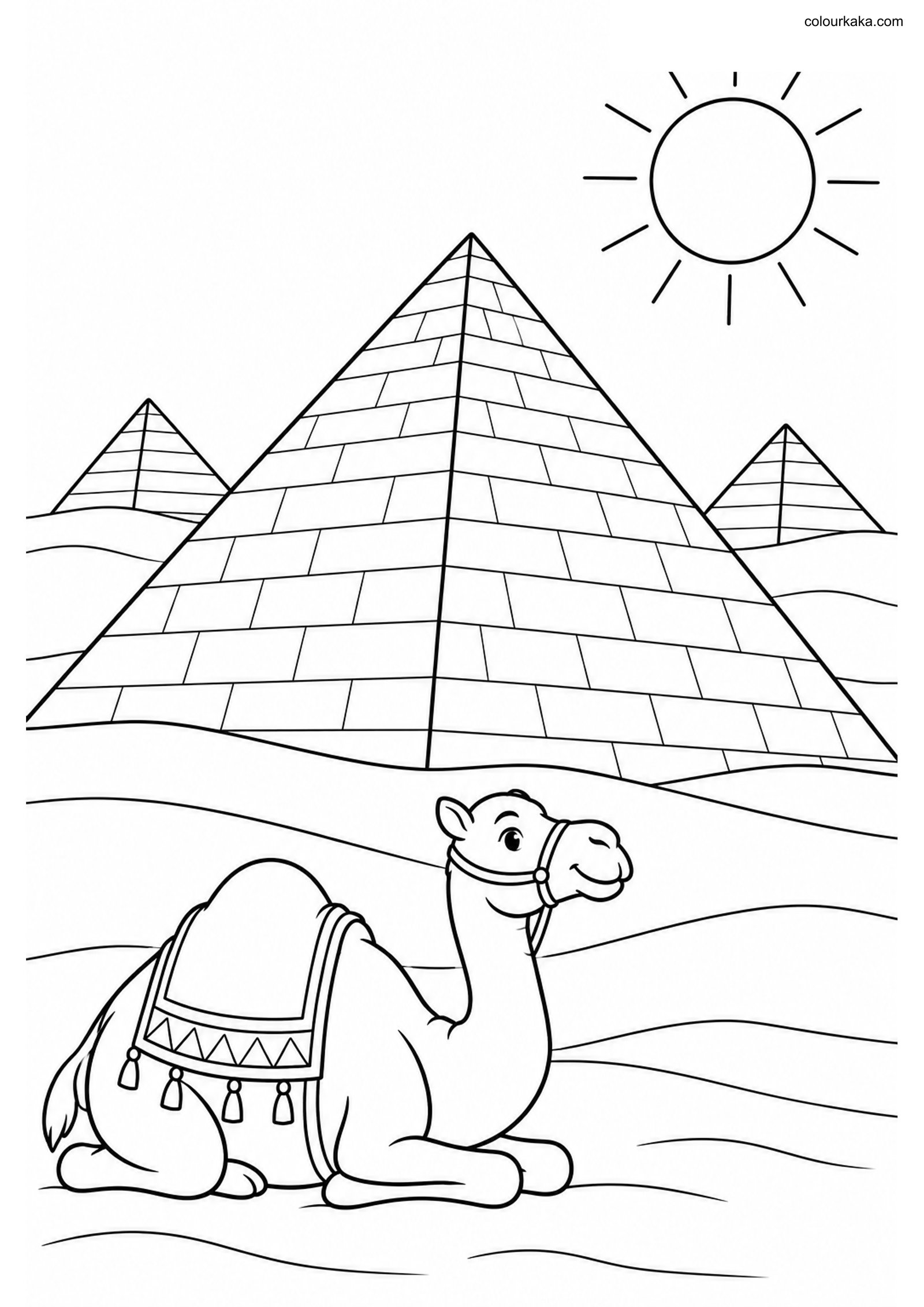 Great Pyramid Colouring Page colouring page preview