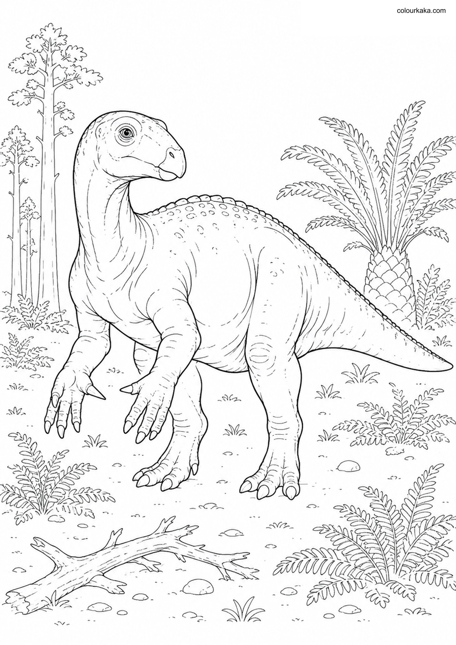 Iguanodon Colouring Page colouring page preview