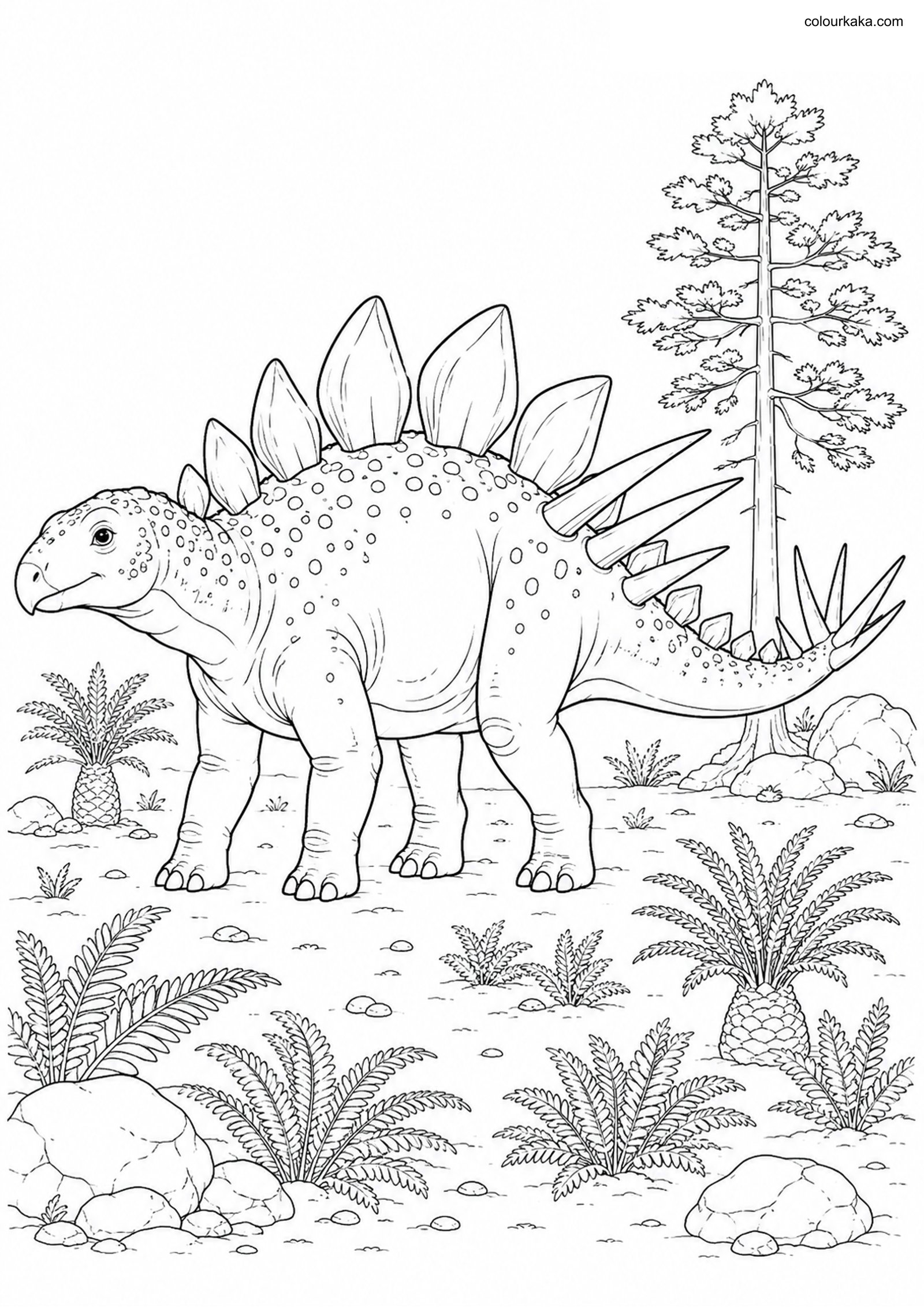 Kentrosaurus Colouring Page colouring page preview