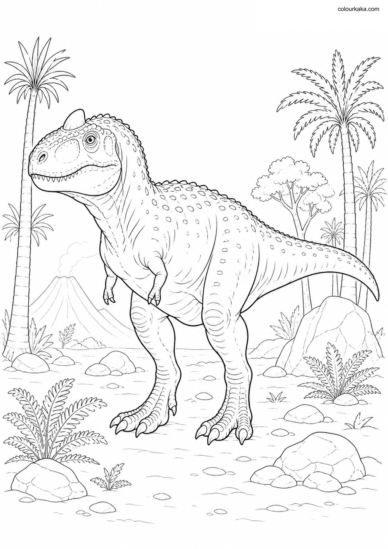 Majungasaurus Colouring Page colouring page preview