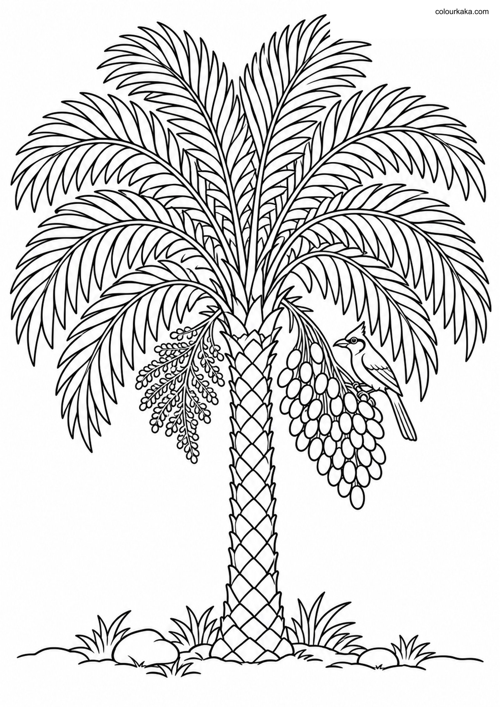 Pygmy Date Palm Colouring Page colouring page preview