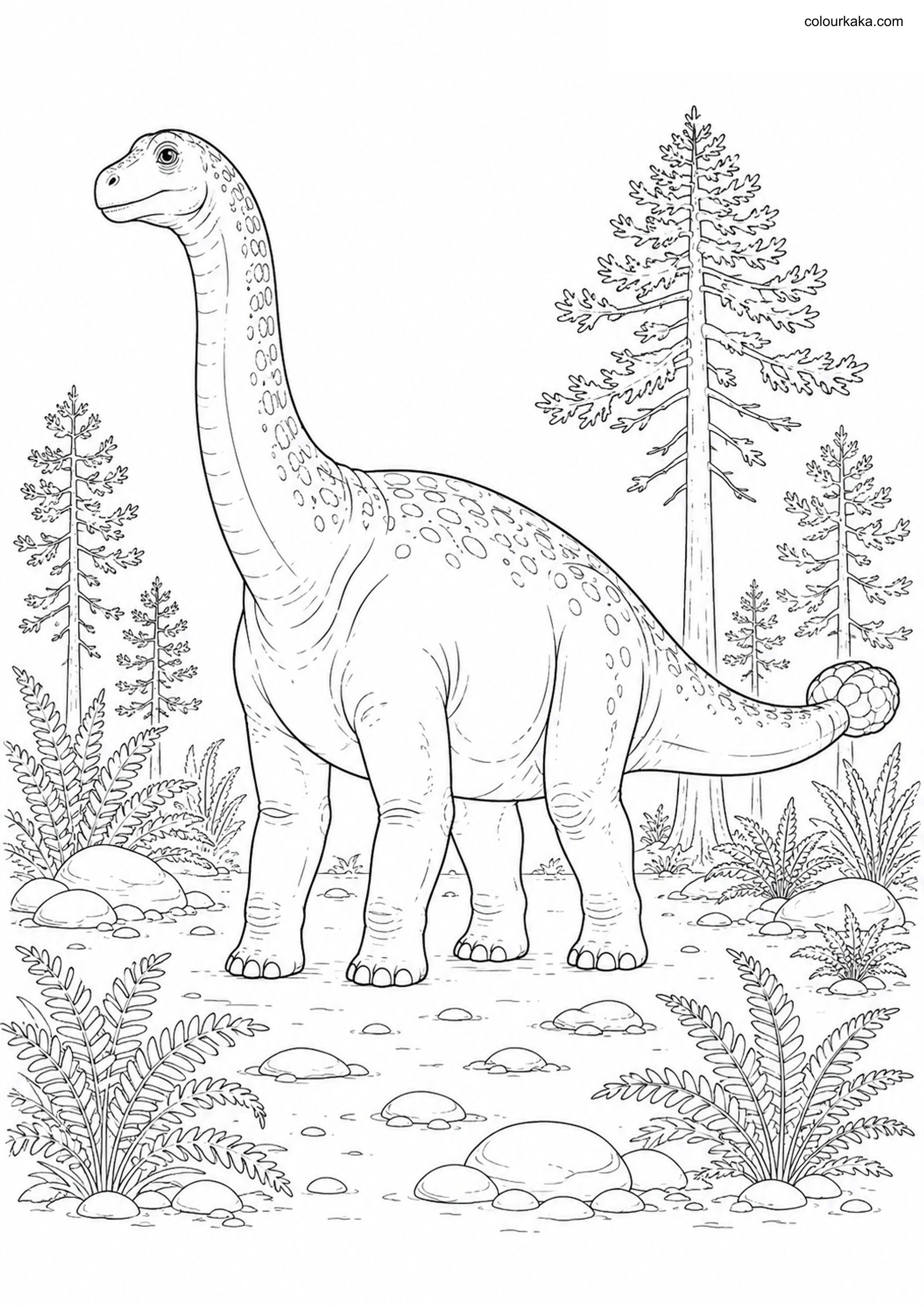 Shunosaurus Colouring Page colouring page preview