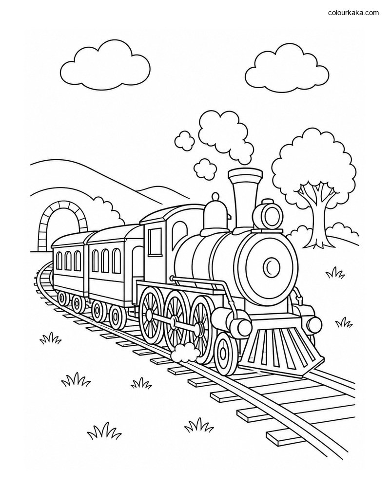 Steam Train Journey Colouring thumbnail