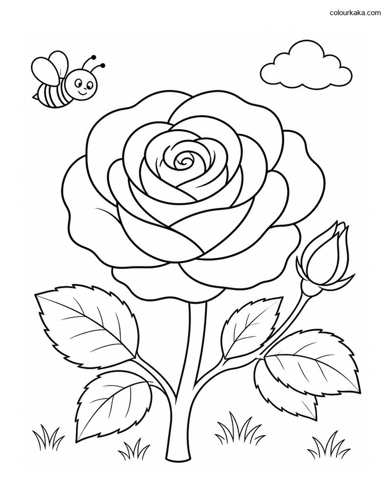 Rose Garden Colouring Sheet thumbnail