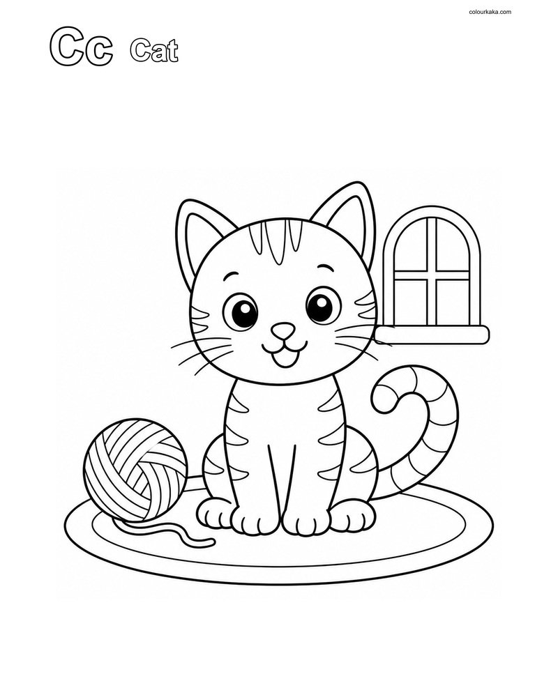 Cc Cat Phonics Colouring Sheet thumbnail