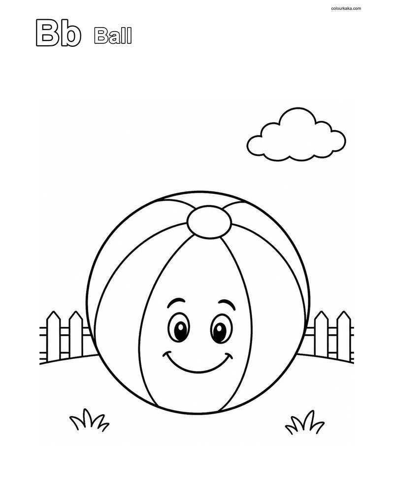 Bb Ball Letter Learning Page thumbnail