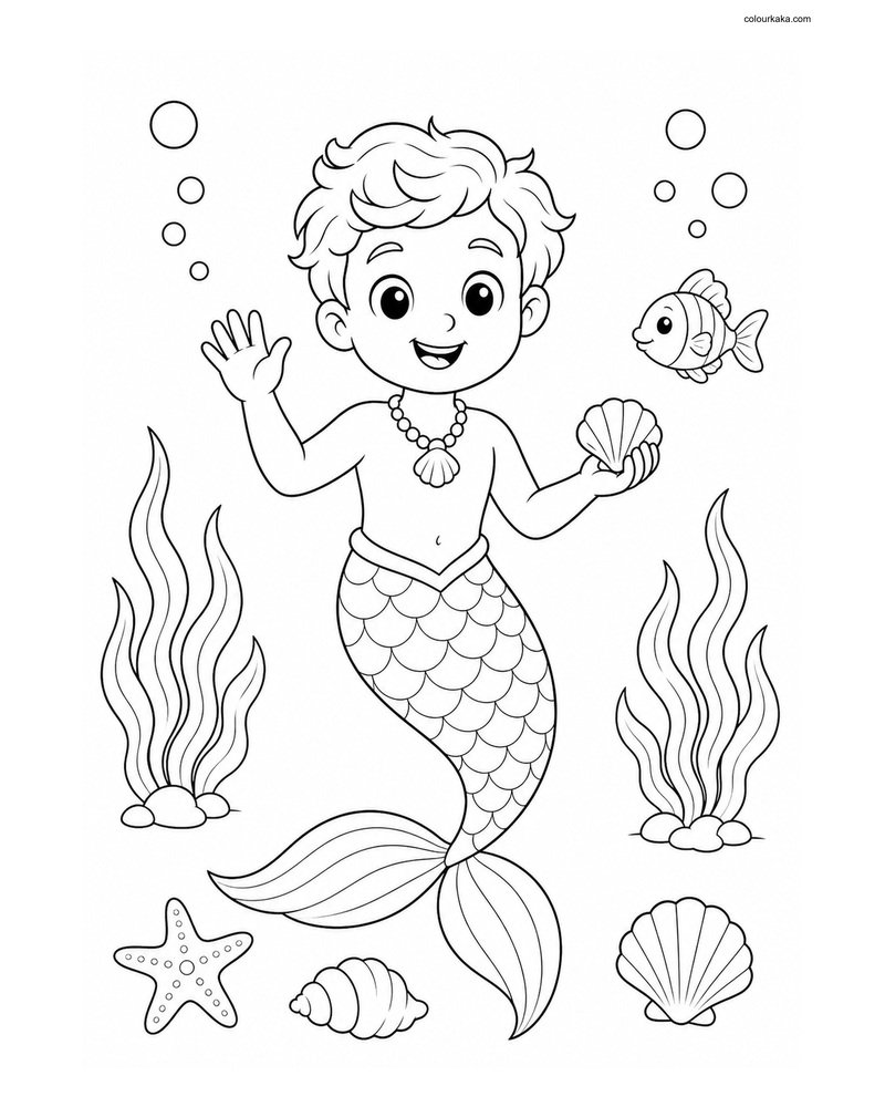 Merman Underwater Colouring Quest thumbnail