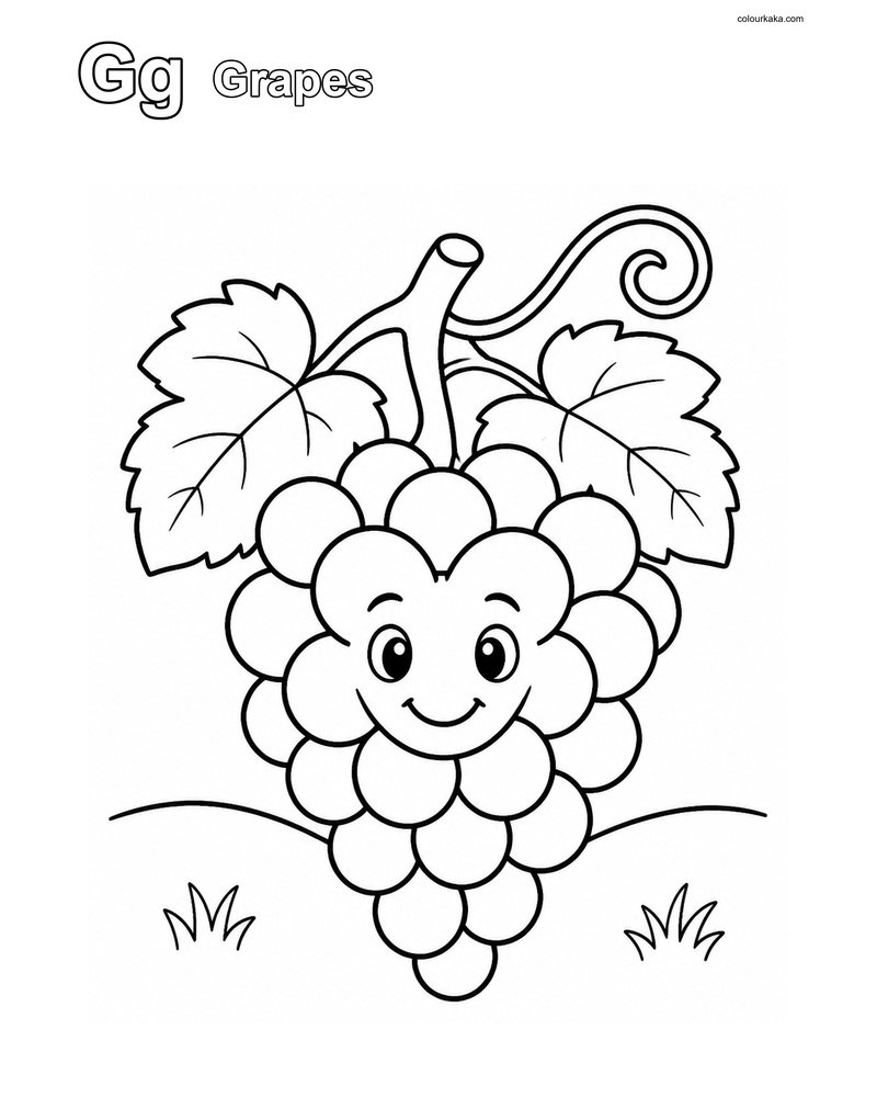 Gg Grapes Phonics Colouring thumbnail