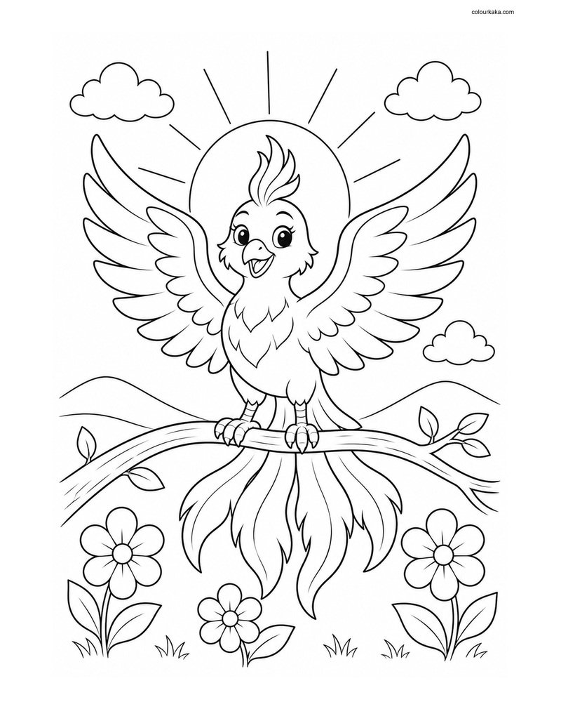 Magical Phoenix Colouring Flight thumbnail