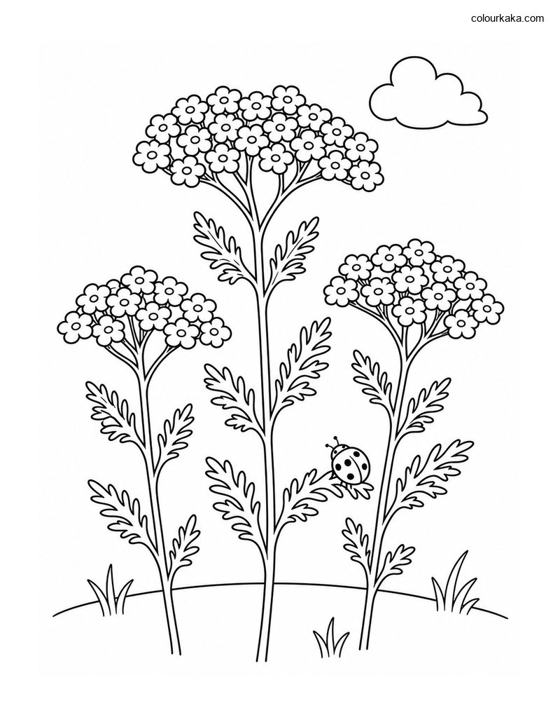 Yarrow Meadow Colouring Page thumbnail