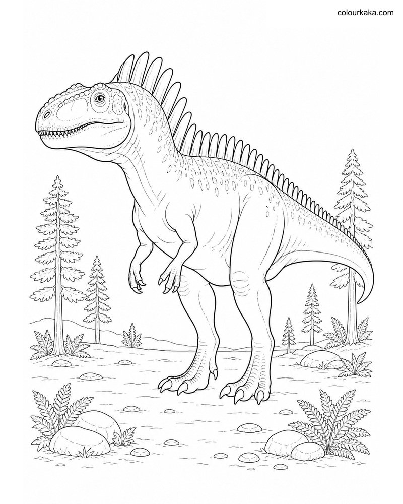 Acrocanthosaurus Colouring Page thumbnail