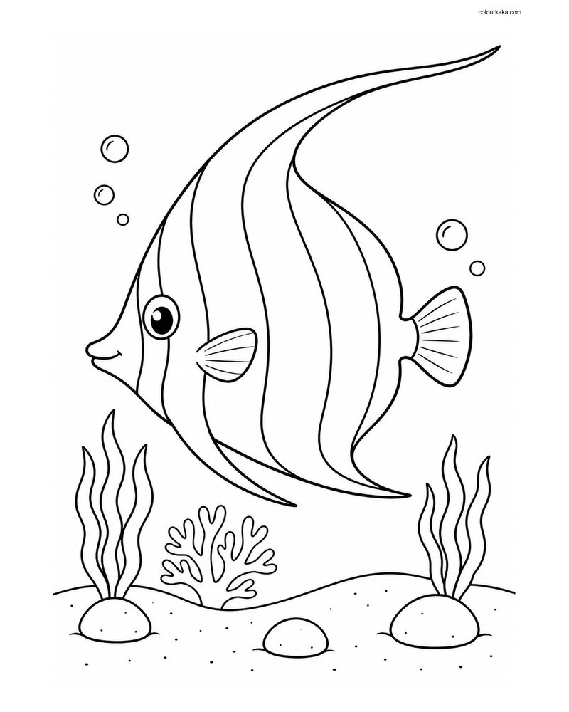 Moorish Idol Colouring Page thumbnail
