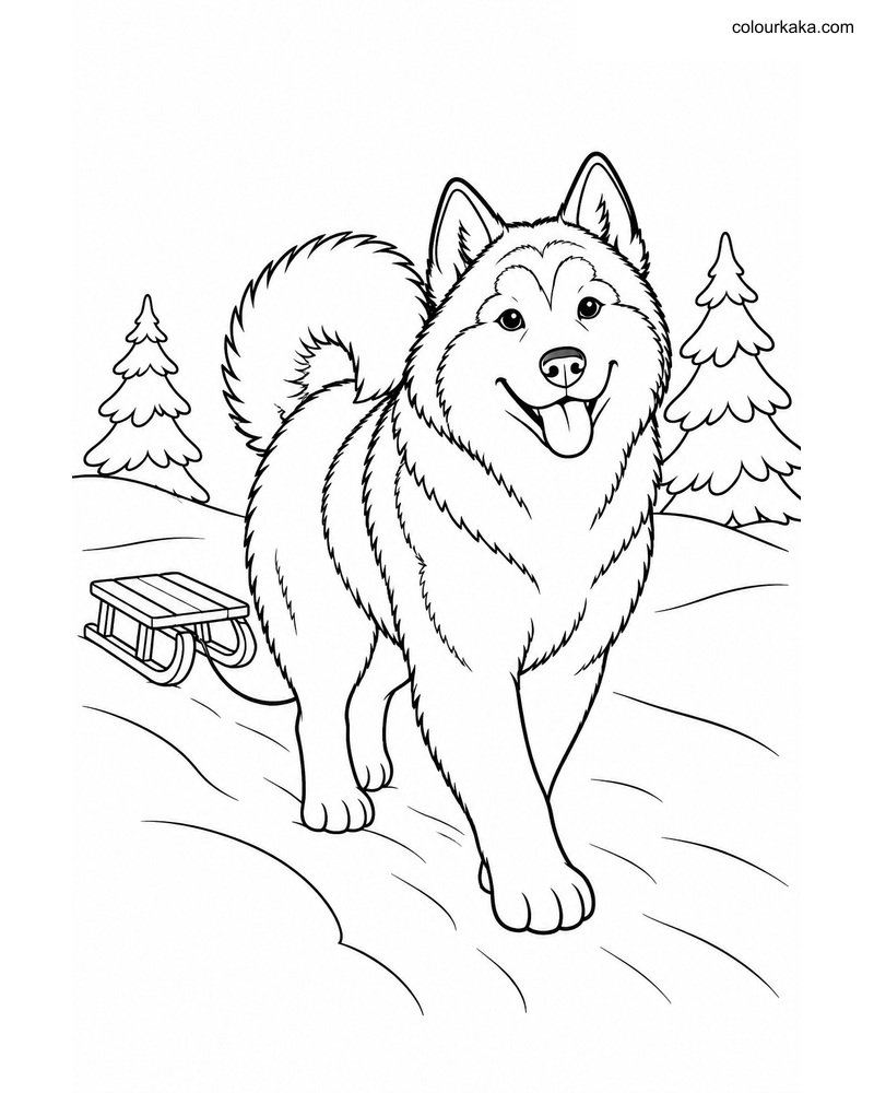Alaskan Malamute Colouring thumbnail