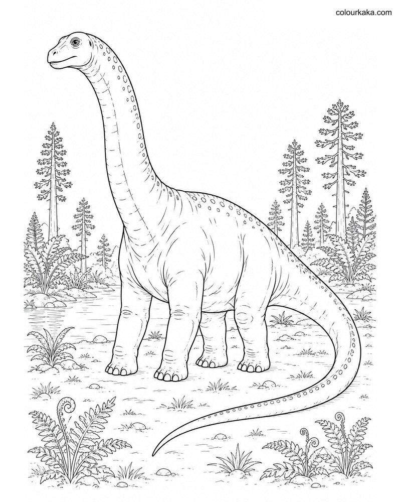 Apatosaurus Colouring Page thumbnail