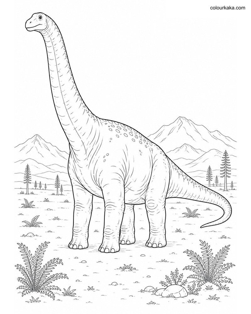 Argentinosaurus Colouring Page thumbnail