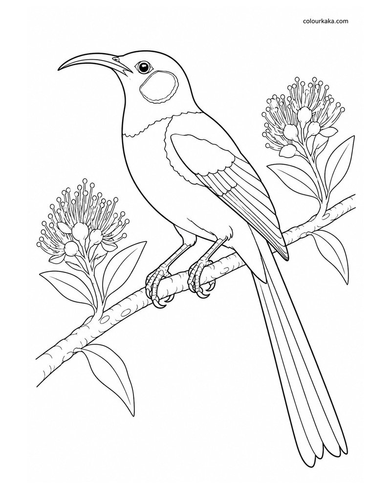 Bishop's ʻŌʻō Colouring Page thumbnail