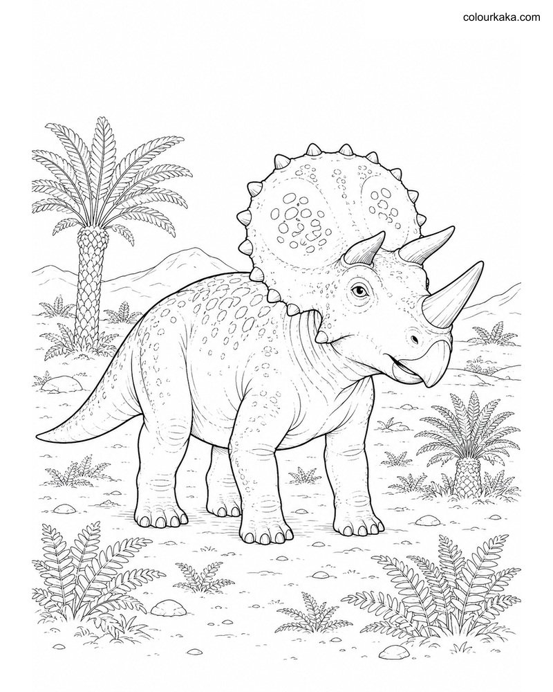 Centrosaurus Colouring Page thumbnail