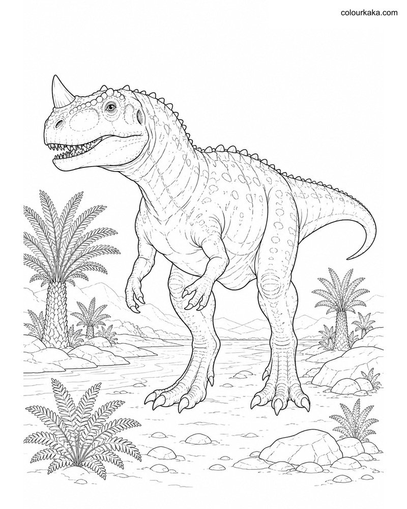Ceratosaurus Colouring Page thumbnail