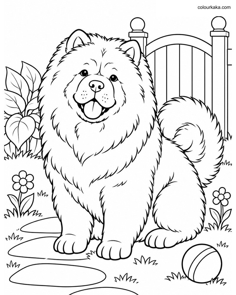 Chow Chow Puppy Colouring thumbnail