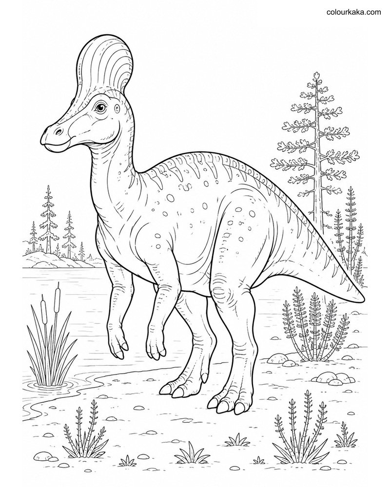 Corythosaurus Colouring Page thumbnail